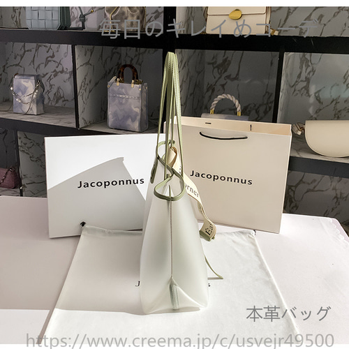 本革トートバッグ2024新型潮透明ゼリーバッグ女性向けデザイン
