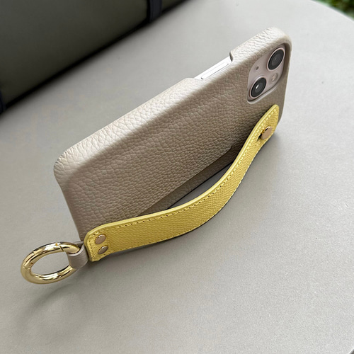 本革 カードポケット付き 名入れハンドベルト Iphoneケース 名入れ可 本革 カードポケット付き ハンドベルト付き レザー