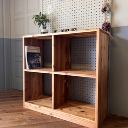 暖かな雰囲気の無垢材多目的シェルフ（特大） ｜テレビ台｜本棚