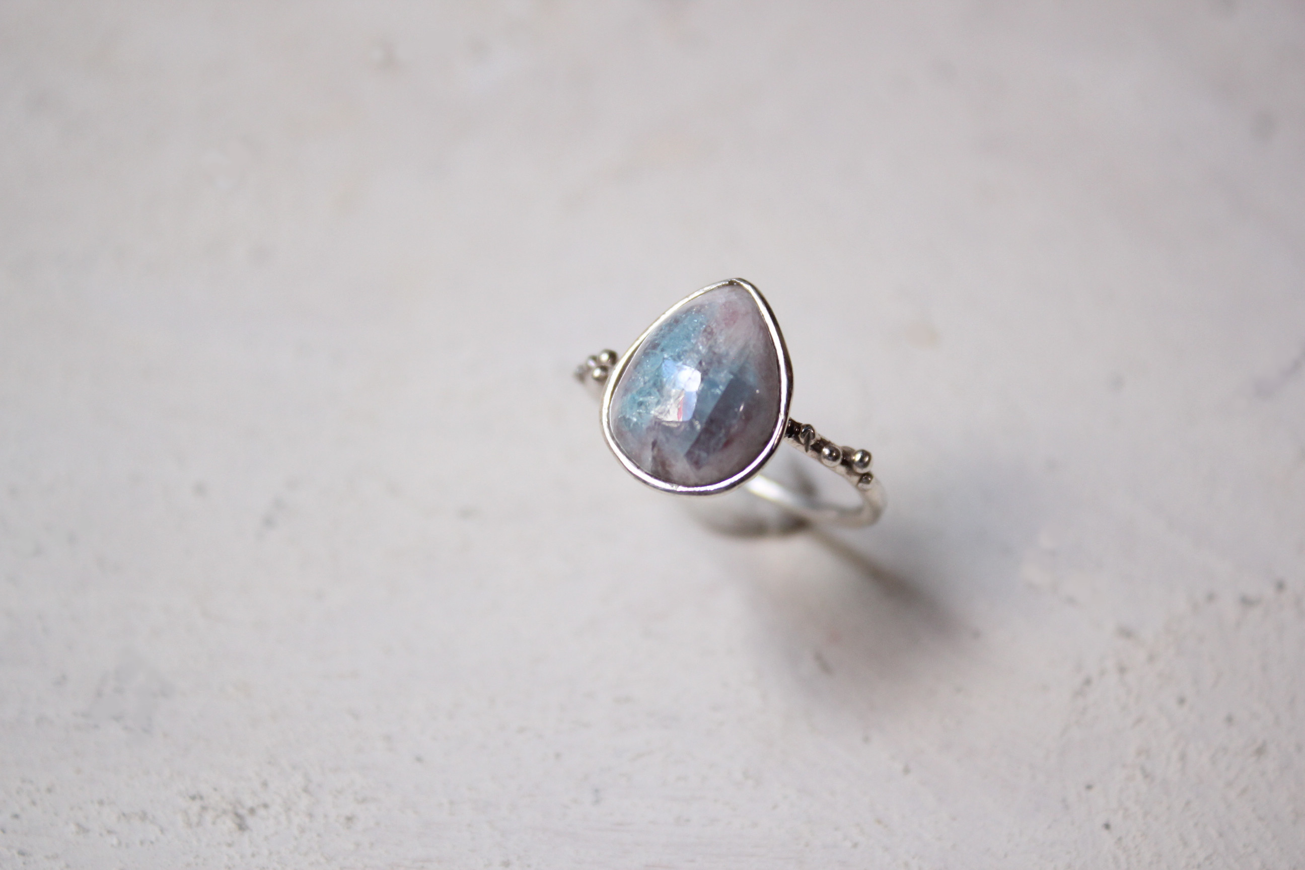 パライバトルマリンのリング　SV925/azur