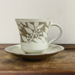 赤膚焼 「奈良絵 コーヒーカップ」 ティーカップ 赤膚焼 大塩