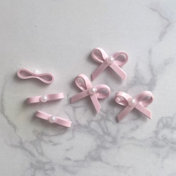 ネイルパーツ リボン ピンク バレエコア 量産型 6個セット ネイル