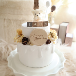 まつこ イチゴのクレイケーキ　2段飾り付き Φ15cm Φ20cm まつこ イチゴのクレイケーキ 2段飾り付き Φ15cm Φ20cm クレイ