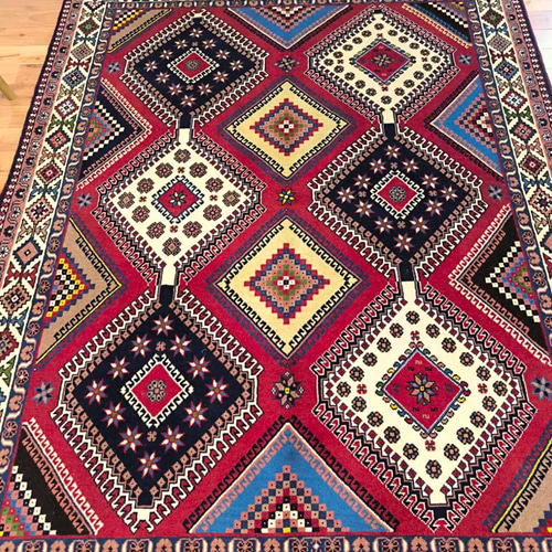 ペルシャ絨毯 ヤラメ産 200x154㎝ トライバル ラグ PS3398 カーペット