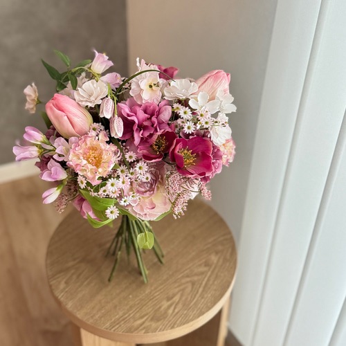完成品ブーケ】〜1週間以内発送〜ウェディングブーケ ピンク 春