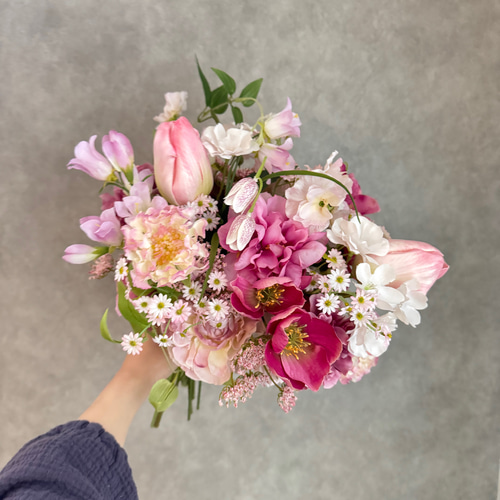 完成品ブーケ】〜1週間以内発送〜ウェディングブーケ ピンク 春