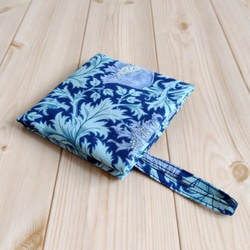 ハンドメイド　ボックスサイズティッシュ　携帯ケース　⌘ 北欧・ブルー ハンドメイド ボックスサイズティッシュ 携帯ケース ⌘ 北欧・ブルー