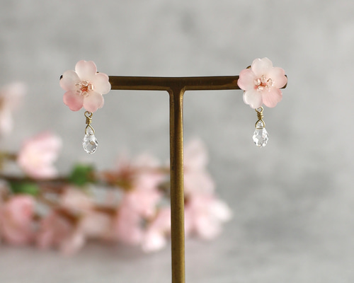 ♡ハンドメイド♡ビジューピアスイヤリング№103桜バージョン ♡ハンドメイド♡ビジューピアスイヤリング№103桜バージョン