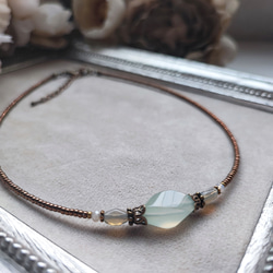 ニュージェイドのアンティーク風チョーカー 16枚目の画像