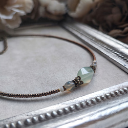 ニュージェイドのアンティーク風チョーカー 5枚目の画像