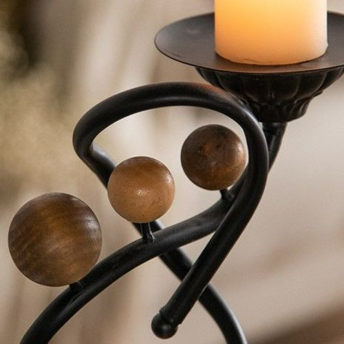 キャンドルホルダー ヴィンテージ調 木目調 ロマンチック おしゃれ