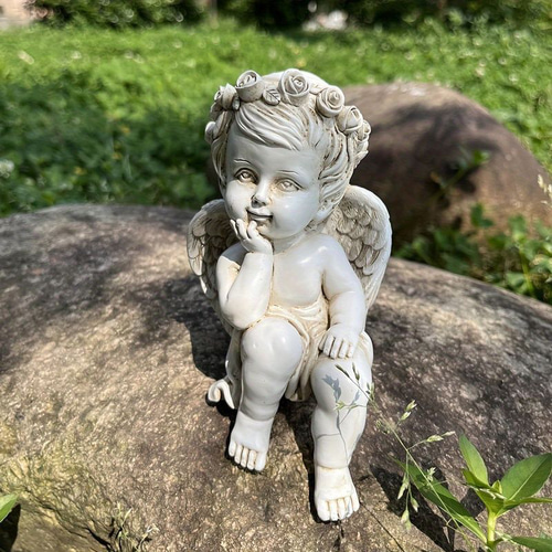 ガーデンオーナメント キューピッド 天使 おしゃれ かわいい 北欧 置物