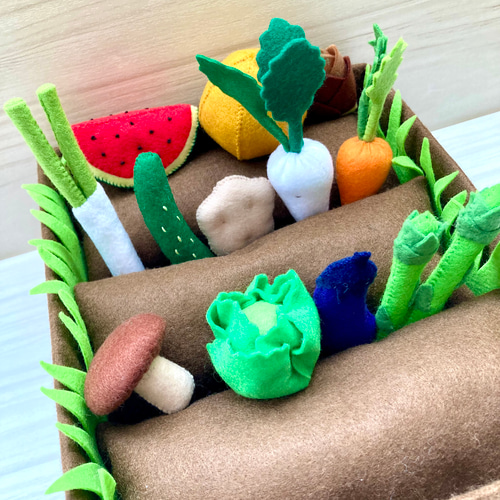 野菜畑（人参3本） おもちゃ・人形 sai* 通販 18685404｜Creema