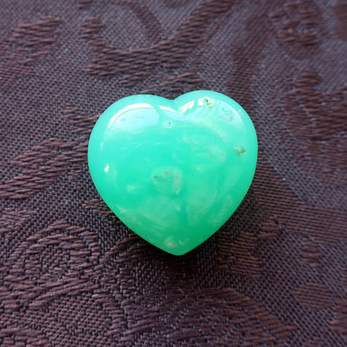 ハート】クリソプレーズ オーストラリア翡翠 美石 天然石 21mm