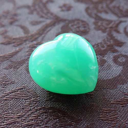 ハート】クリソプレーズ オーストラリア翡翠 美石 天然石 21mm