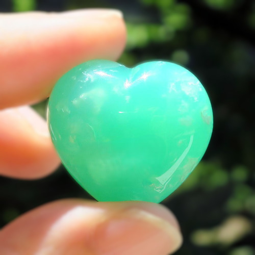 ハート】クリソプレーズ オーストラリア翡翠 美石 天然石 21mm