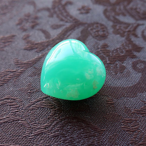 ハート】クリソプレーズ オーストラリア翡翠 美石 天然石 21mm