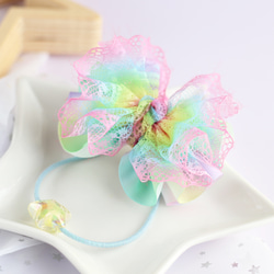 送料込み【キッズ】涼し気!!マーメイドなリボン ヘアゴム yfleur 通販