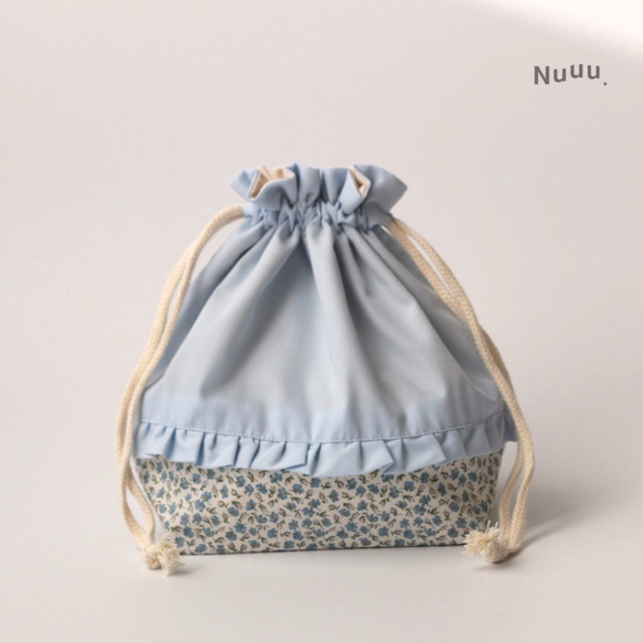 ⌇入園・入学準備⌇‎フリルつきお弁当袋 ‹‹ n-b2 ›› リバティ生地/花柄  