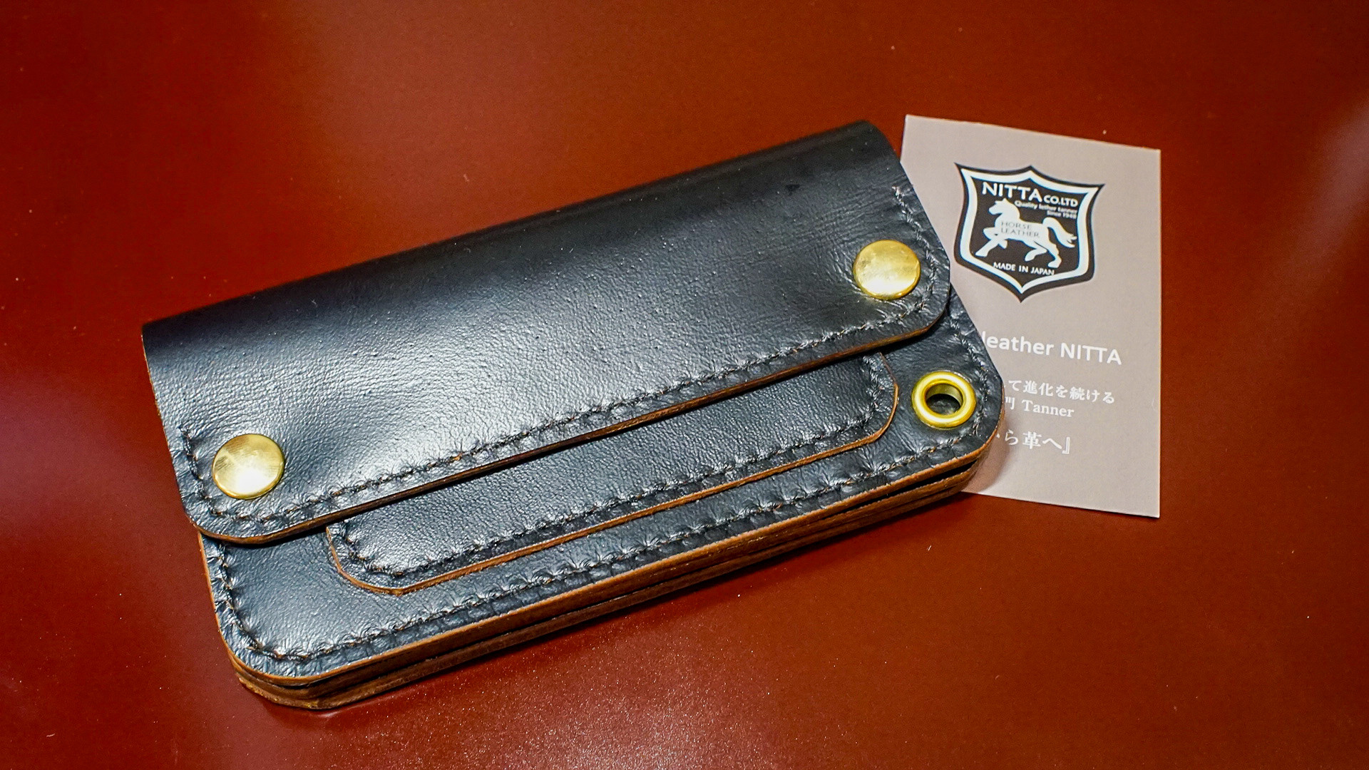 トラッカーウォレット horse leather 馬革 手縫い ホースレザー