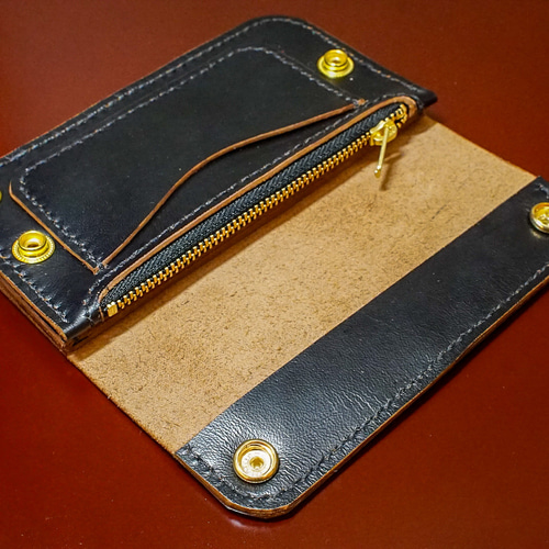 トラッカーウォレット horse leather 馬革 手縫い ホースレザー 長財布
