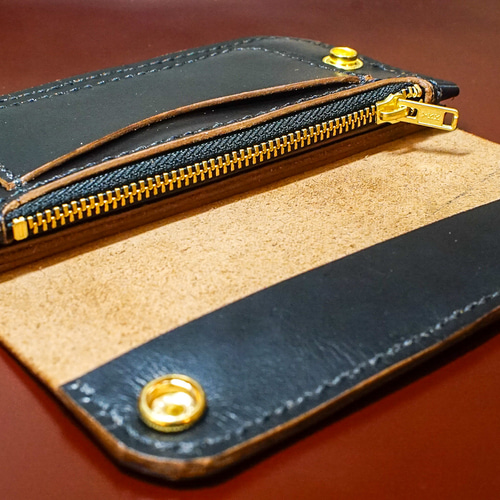 トラッカーウォレット horse leather 馬革 手縫い ホースレザー 長財布
