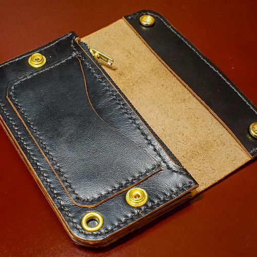 トラッカーウォレット horse leather 馬革 手縫い ホースレザー 長財布
