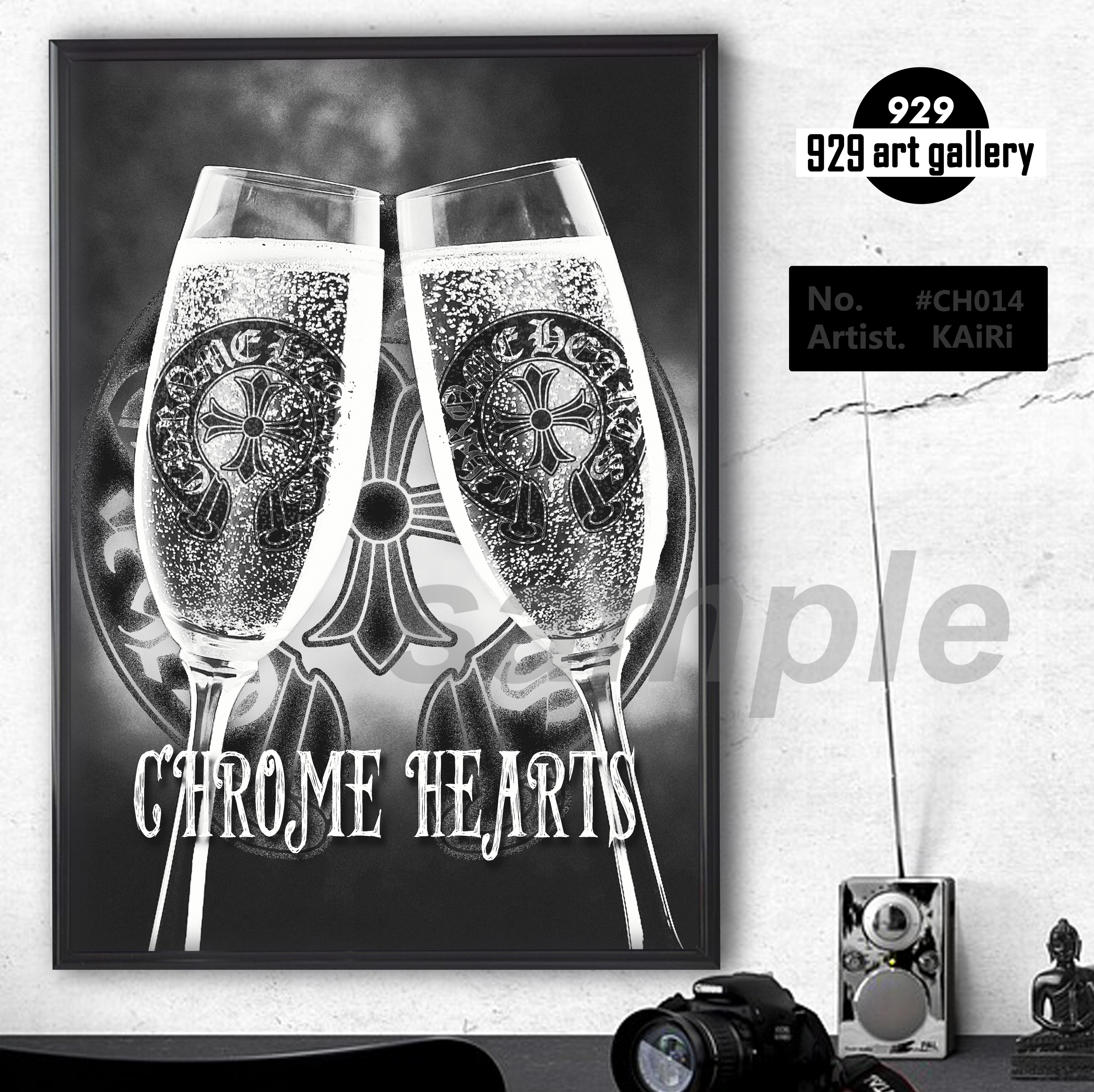 A2額装済オマージュアートインテリアポスター#228 CHROME HEARTS