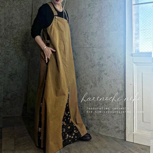 ■特別価格■【11/14再販】【大人の為の。トラッドなオーバーオールスカート】バックル調整可能 ワンピース 冬 2025 5枚目の画像