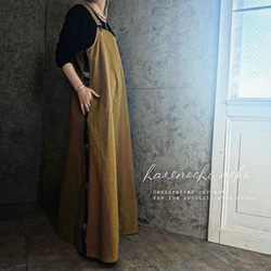 ■特別価格■【11/14再販】【大人の為の。トラッドなオーバーオールスカート】バックル調整可能 ワンピース 冬 2025 8枚目の画像