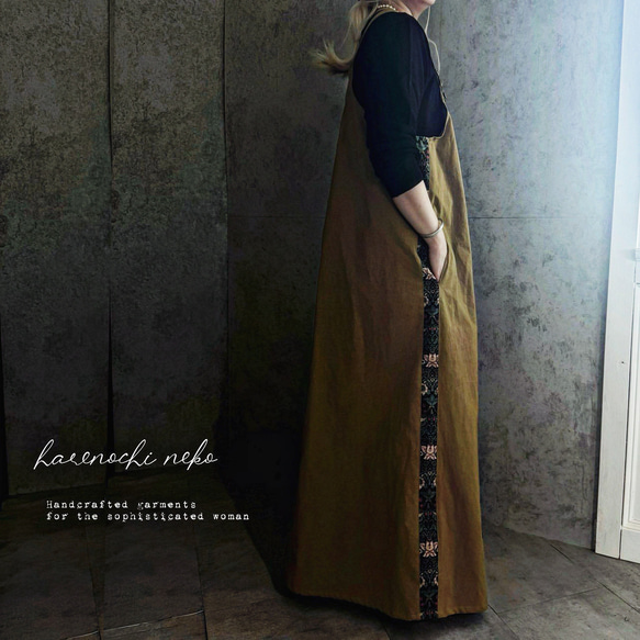 ■特別価格■【11/14再販】【大人の為の。トラッドなオーバーオールスカート】バックル調整可能 ワンピース 冬 2025 2枚目の画像