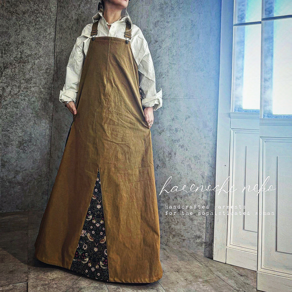 ■特別価格■【11/14再販】【大人の為の。トラッドなオーバーオールスカート】バックル調整可能 ワンピース 冬 2025 11枚目の画像