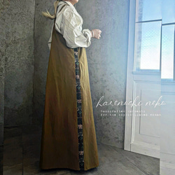 ■特別価格■【11/14再販】【大人の為の。トラッドなオーバーオールスカート】バックル調整可能 ワンピース 冬 2025 4枚目の画像