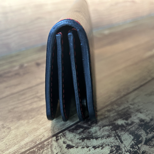 牛ヌメ革／手染めブラック】本革ロングウォレット｜重厚感ある大容量長