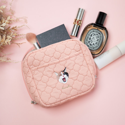 マークバイマークジェイコブス　ポーチ　コスメポーチ　ペンポーチ　猫　黒猫　ピンク MARC JACOBS - マークバイマークジェイコブス ポーチ コスメポーチ