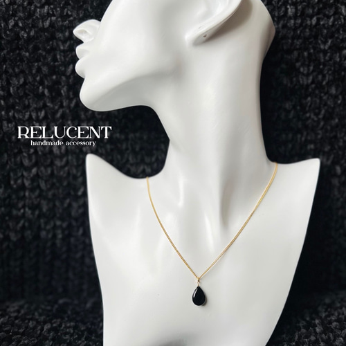 つけっぱなしOK 天然石ネックレス ブラックオニキス サージカル