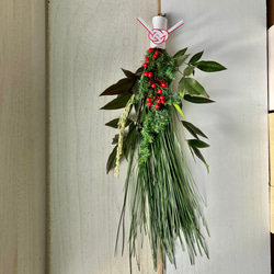 シンプルフレッシュスワッグ 正月飾り しめ飾り 玄関○大王松スワッグ