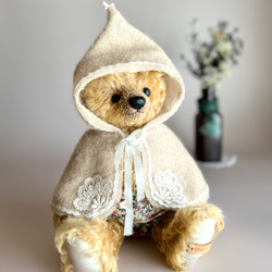 くまちゃん 可愛い 真丸 ぷっくり グラスアイ レースリボン