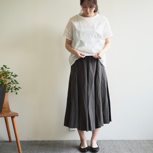 美品✨Tabrik フレアスカート グレー 16枚はぎフレアスカート グレー No.322 ロングスカート（マキシ