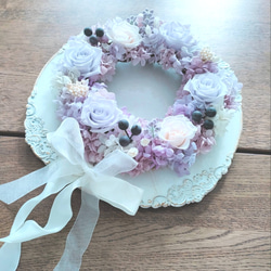 プロバンス風ブルー・フレンチアンティークリース/ 誕生日プレゼント