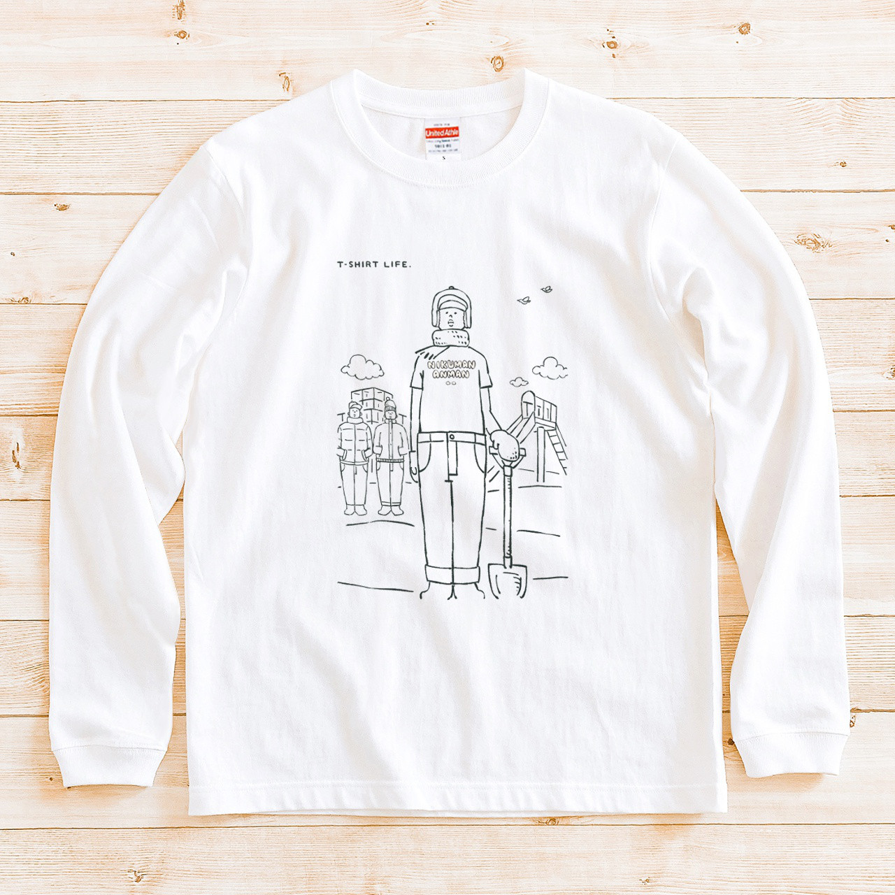 【関税込み】Tekla ホワイト 長袖Tシャツ Mellow T-シャツ 変形モックネック カシミアブレンド ALBINI