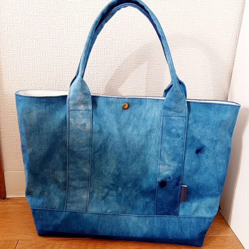 藍染帆布のトートバッグM トートバッグ tsunagu 通販 18687714