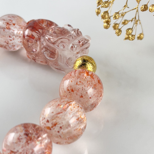 高品質✨レッドスーパーセブン貔貅ブレス ブレスレット Himal