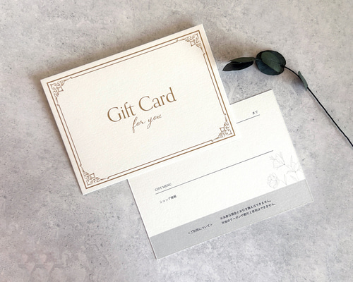 チケット 商品券/ギフトカード サロン商品券・ギフトカード・ギフトチケット タグ・台紙 tanu design
