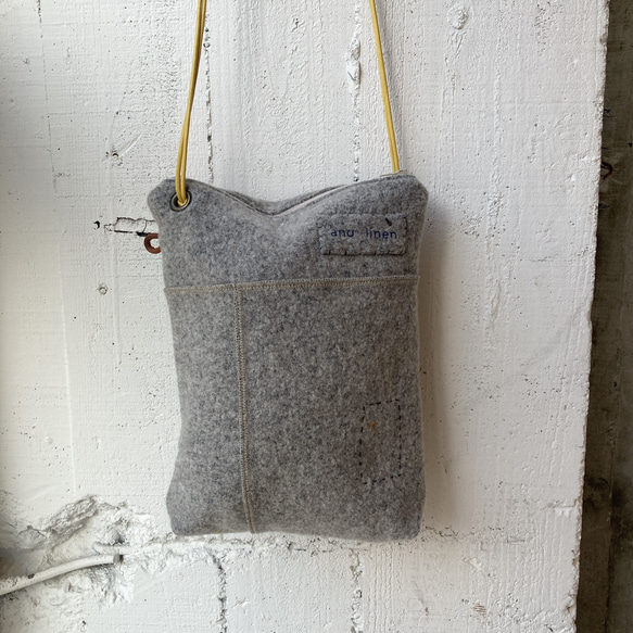 ファスナーminiショルダー#wool 12枚目の画像