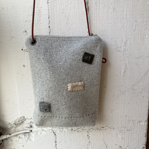 ファスナーminiショルダー#wool 2枚目の画像