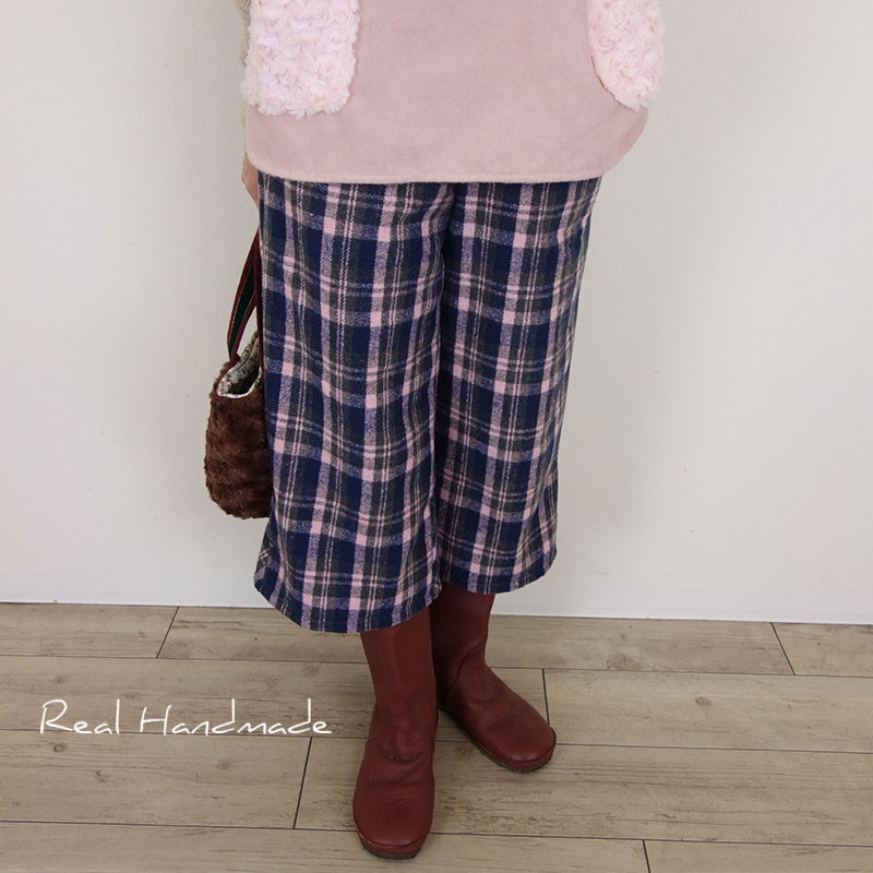 [予約販売] フランネルタータン2WAYBOXタックパンツ