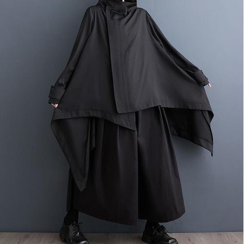 大きいサイズ モード系 トップス レディース 秋冬 春 新品 ブラック