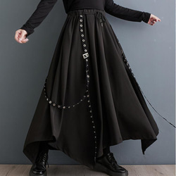 大きいサイズ レディース パンツ　春 秋冬 新品 スカート風　ワイドパンツ かっこいい 大きいサイズ レディース ワイドパンツ モード系 春