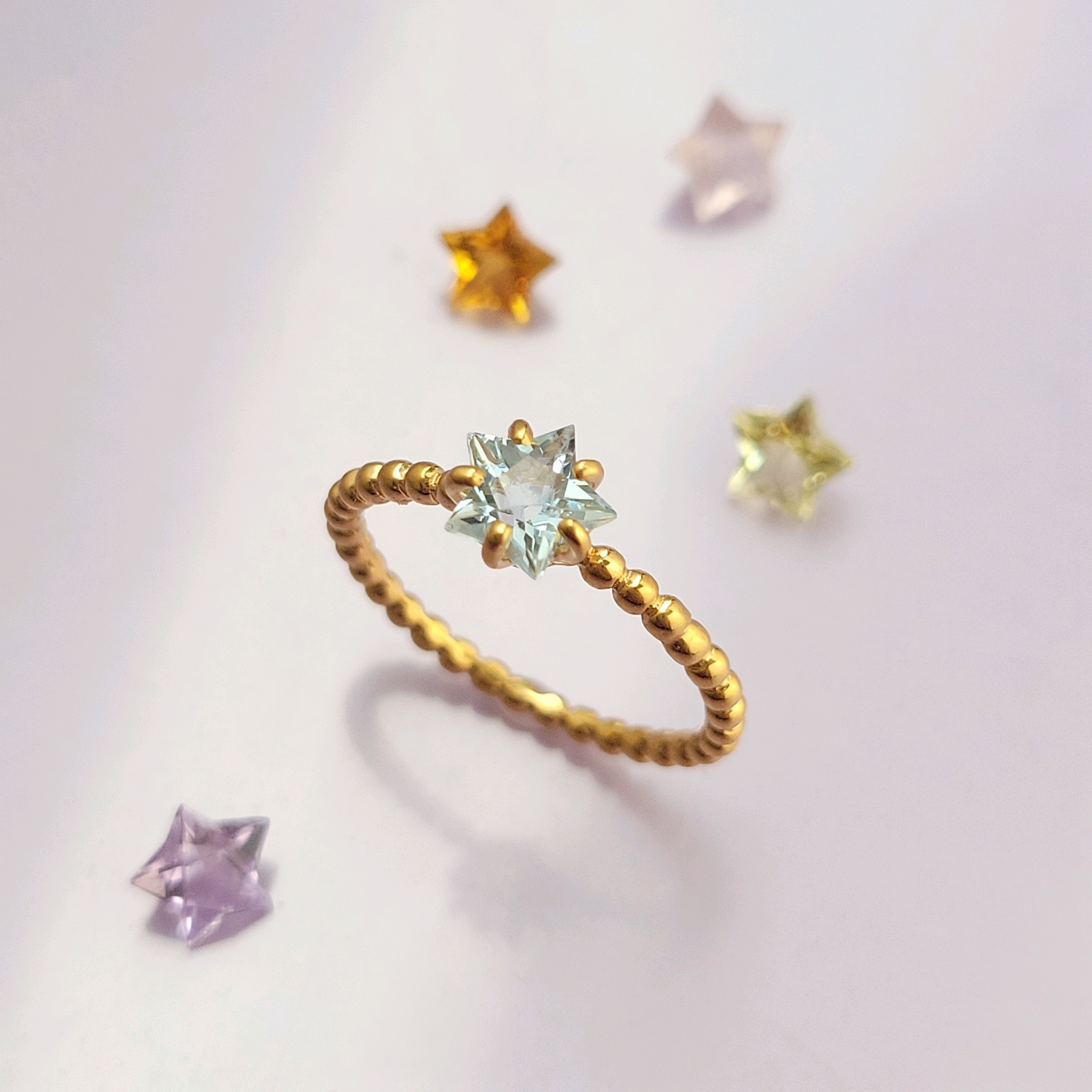 【数量限定】スターカット天然石のプチプチシュガーリング 9,798円